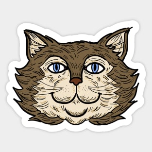 Cat Kitty Animal Face Sticker